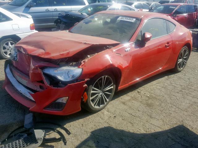JF1ZNAA19G8709632 - 2016 TOYOTA SCION FR-S RED photo 2