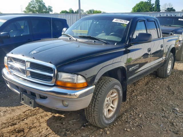 1D7HG48NX4S536170 - 2004 DODGE DAKOTA QUA BLACK photo 2