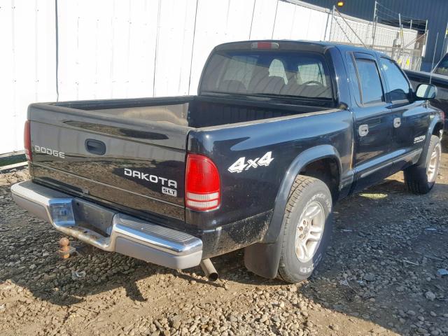 1D7HG48NX4S536170 - 2004 DODGE DAKOTA QUA BLACK photo 4