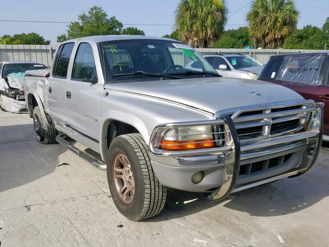 1B7HG48N22S614433 - 2002 DODGE DAKOTA QUA SILVER photo 1