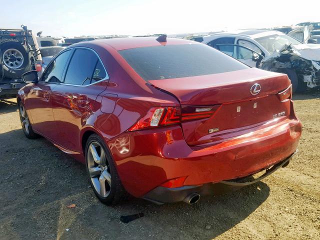 JTHBE1D27E5002798 - 2014 LEXUS IS 350 BURGUNDY photo 3