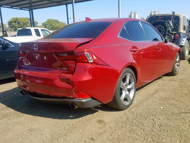 JTHBE1D27E5002798 - 2014 LEXUS IS 350 BURGUNDY photo 4