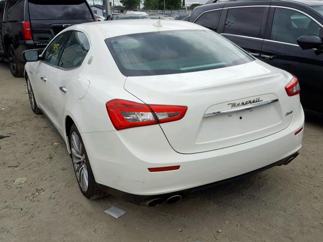 ZAM57XSA6F1155196 - 2015 MASERATI GHIBLI WHITE photo 3