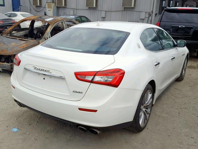 ZAM57XSA6F1155196 - 2015 MASERATI GHIBLI WHITE photo 4