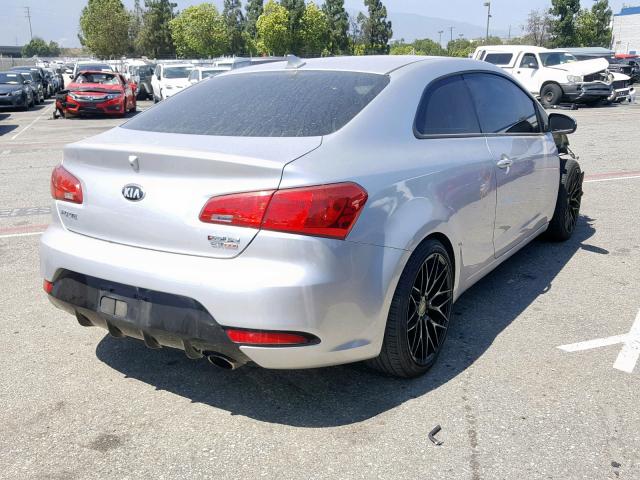 KNAFX6A83E5189196 - 2014 KIA FORTE EX SILVER photo 4