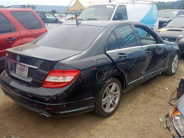 WDDGF56X68F012327 - 2008 MERCEDES-BENZ C 350 BLACK photo 4