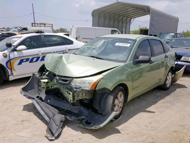 1FAHP34N28W204755 - 2008 FORD FOCUS S/SE GREEN photo 2