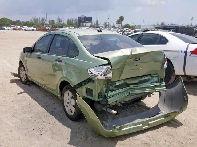 1FAHP34N28W204755 - 2008 FORD FOCUS S/SE GREEN photo 3