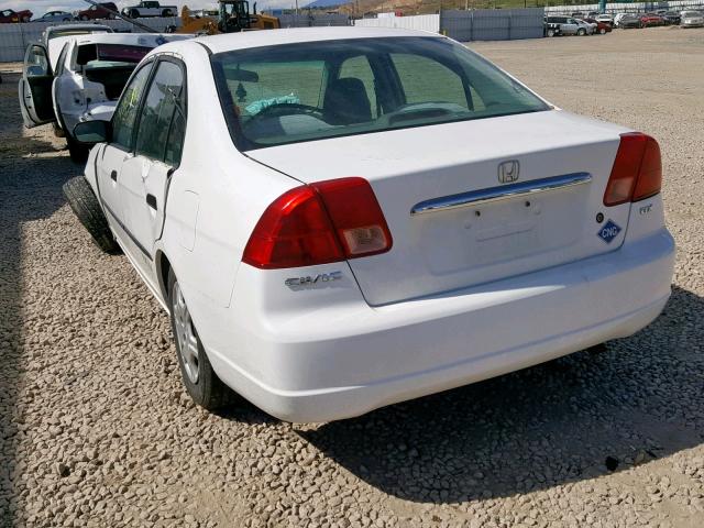 1HGEN26481L000732 - 2001 HONDA CIVIC GX WHITE photo 3