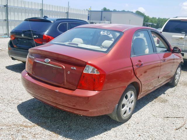 KNAFE121765298224 - 2006 KIA NEW SPECTR RED photo 4