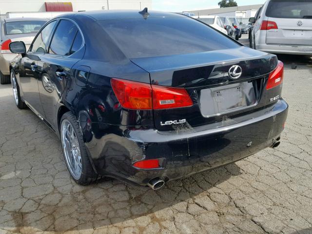 JTHBK262672046663 - 2007 LEXUS IS 250 BLACK photo 3