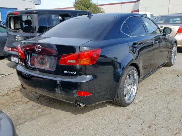 JTHBK262672046663 - 2007 LEXUS IS 250 BLACK photo 4