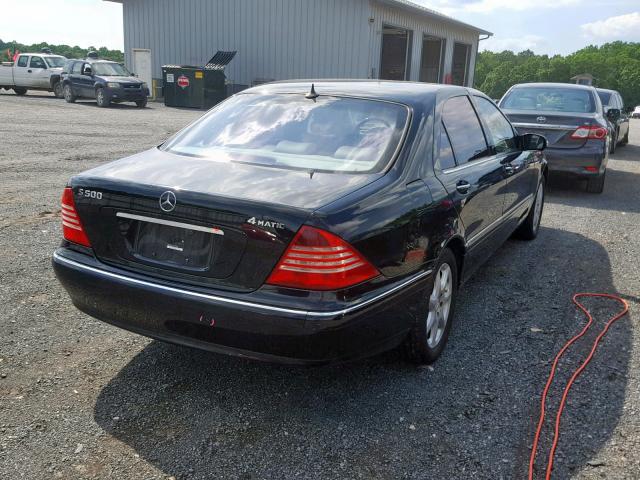 WDBNG84J75A440834 - 2005 MERCEDES-BENZ S 500 4MAT BLACK photo 3