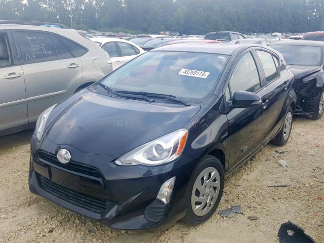 JTDKDTB30G1120617 - 2016 TOYOTA PRIUS C BLACK photo 2