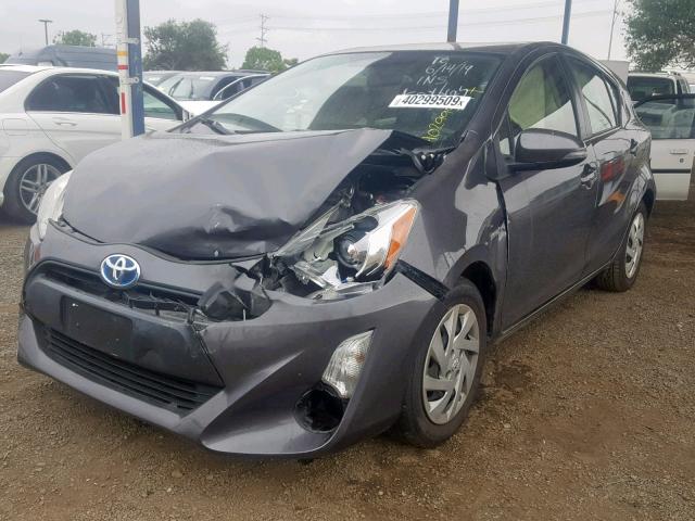 JTDKDTB36F1575535 - 2015 TOYOTA PRIUS C BROWN photo 2