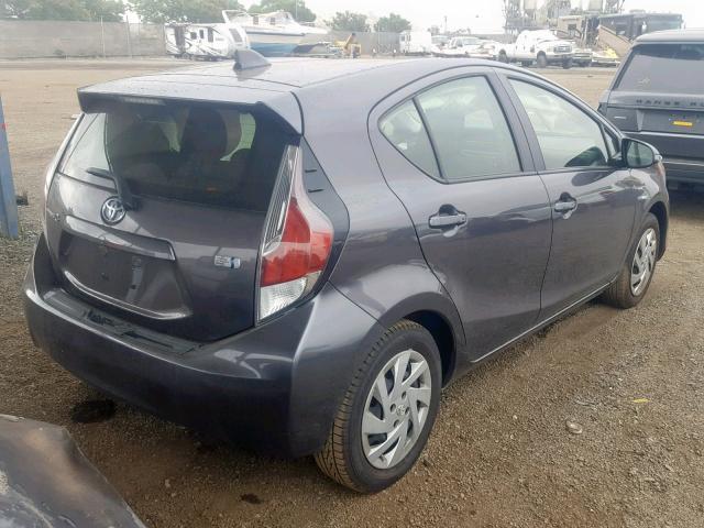 JTDKDTB36F1575535 - 2015 TOYOTA PRIUS C BROWN photo 4