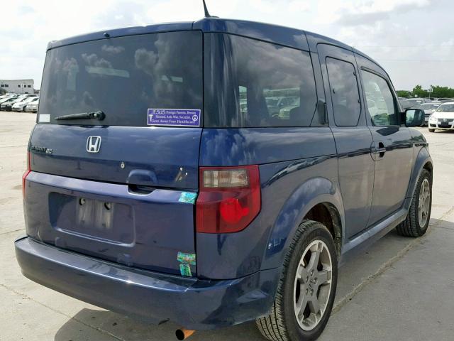 5J6YH18948L016467 - 2008 HONDA ELEMENT SC BLUE photo 4