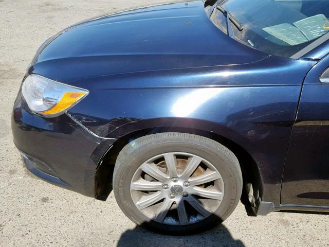 1C3CCBBB6CN331143 - 2012 CHRYSLER 200 TOURIN BLUE photo 9