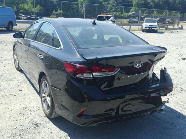 5NPE34AF6JH605457 - 2018 HYUNDAI SONATA SPO BLACK photo 3