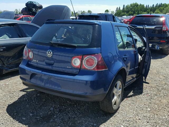 9BWEL41J984018390 - 2008 VOLKSWAGEN CITY GOLF BLUE photo 4