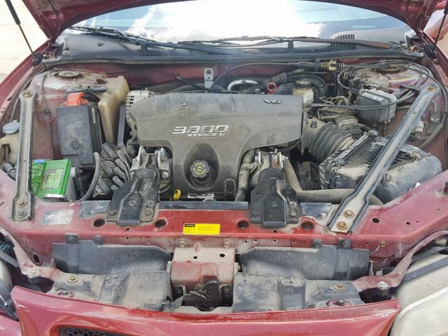 1G2WP12K11F174866 - 2001 PONTIAC GRAND PRIX MAROON photo 7