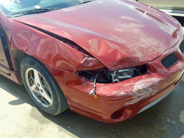 1G2WP12K11F174866 - 2001 PONTIAC GRAND PRIX MAROON photo 9