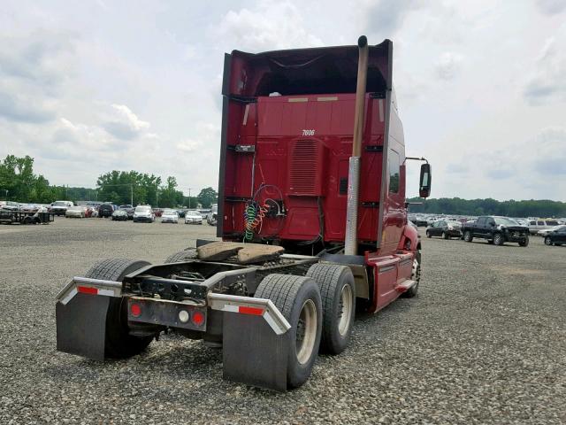 3HSCUAPR9BN360252 - 2011 INTERNATIONAL PROSTAR PR MAROON photo 4