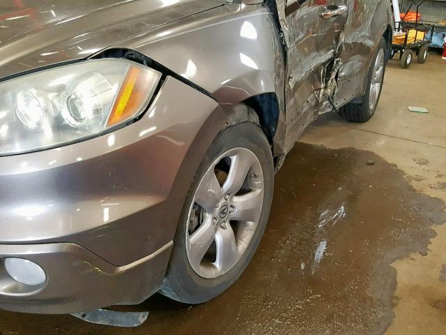 5J8TB18567A003312 - 2007 ACURA RDX TECHNO GRAY photo 10