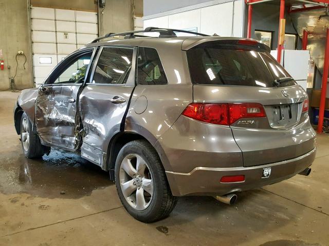 5J8TB18567A003312 - 2007 ACURA RDX TECHNO GRAY photo 3