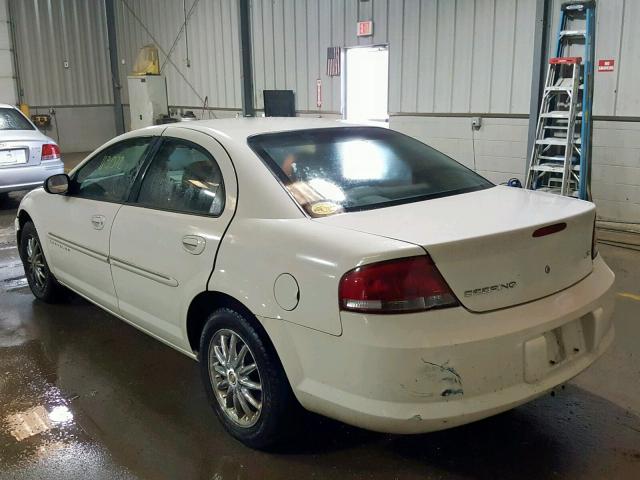 1C3EL56U91N728705 - 2001 CHRYSLER SEBRING LX WHITE photo 3