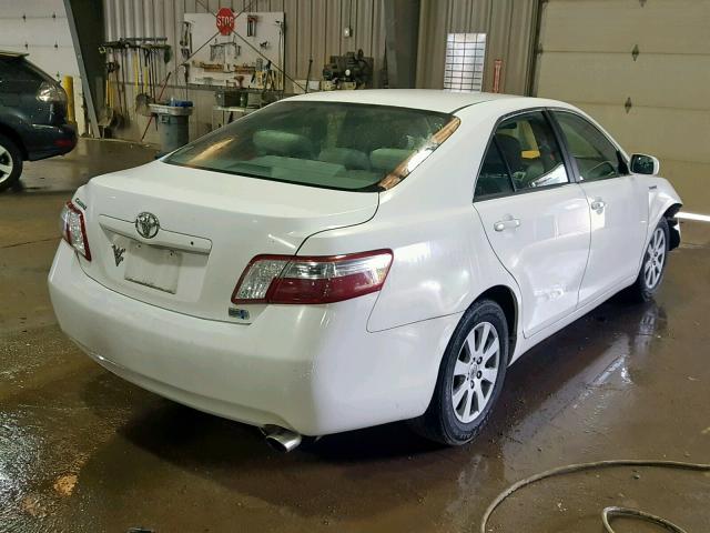 4T1BB46K18U051378 - 2008 TOYOTA CAMRY HYBR WHITE photo 4