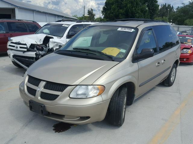 1D4GP453X3B139763 - 2003 DODGE CARAVAN SP TAN photo 2