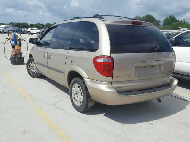 1D4GP453X3B139763 - 2003 DODGE CARAVAN SP TAN photo 3