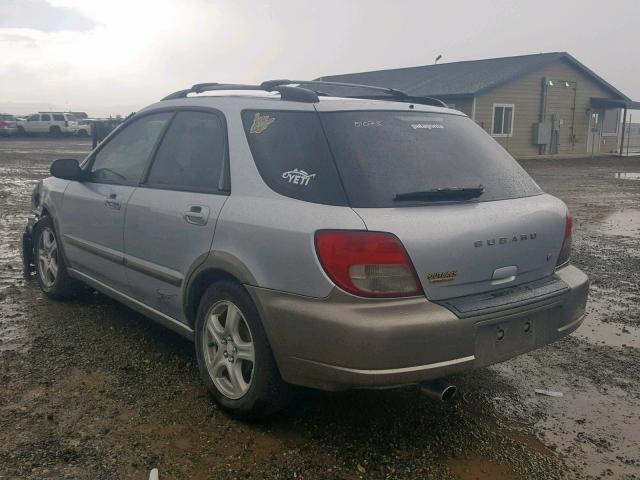 JF1GG68512H817386 - 2002 SUBARU IMPREZA OU SILVER photo 3