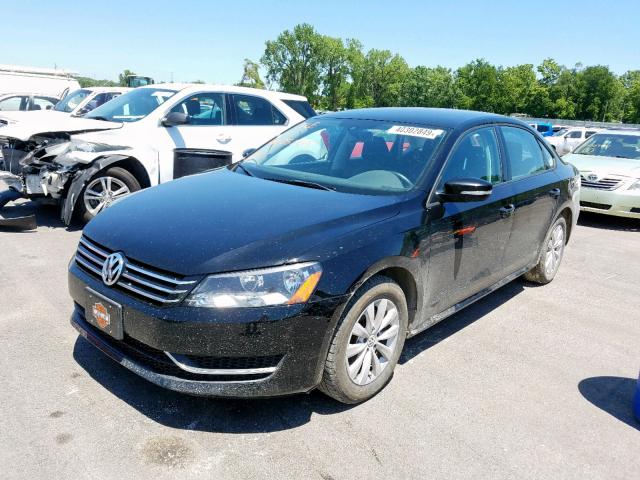 1VWAP7A35DC051335 - 2013 VOLKSWAGEN PASSAT S BLACK photo 2