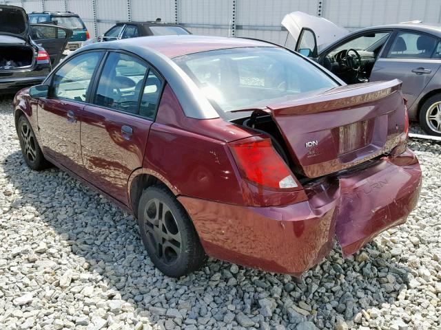 1G8AL52F93Z113482 - 2003 SATURN ION LEVEL MAROON photo 3