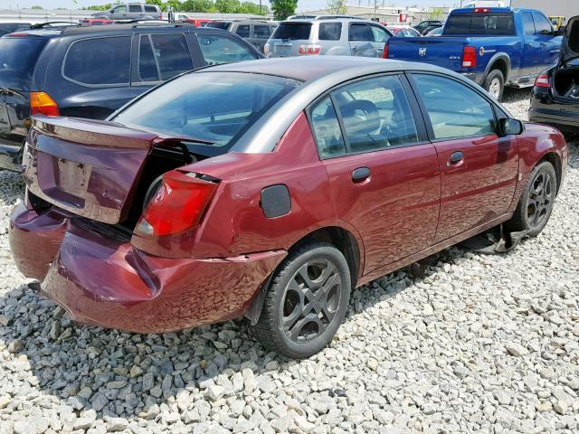 1G8AL52F93Z113482 - 2003 SATURN ION LEVEL MAROON photo 4