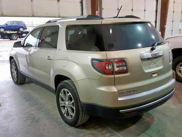 1GKKVRKD1FJ122730 - 2015 GMC ACADIA SLT თაფლისფერი ფოტო 3
