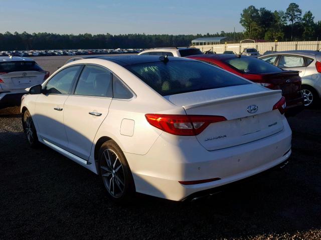 5NPE34AB0FH068993 - 2015 HYUNDAI SONATA SPO WHITE photo 3