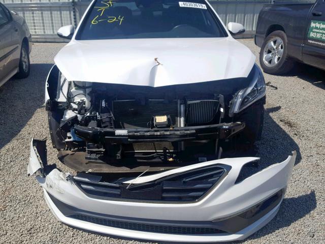 5NPE34AB0FH068993 - 2015 HYUNDAI SONATA SPO WHITE photo 9