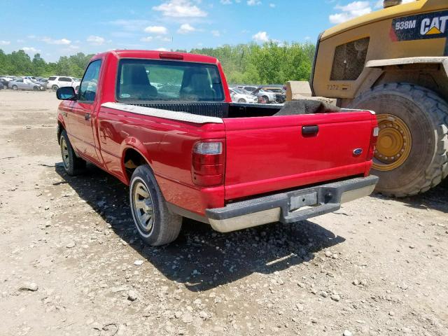 1FTYR10D94PA40933 - 2004 FORD RANGER RED photo 3