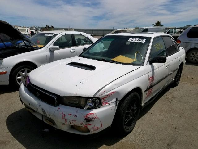 4S3BD6755X6254277 - 1999 SUBARU LEGACY GT WHITE photo 2