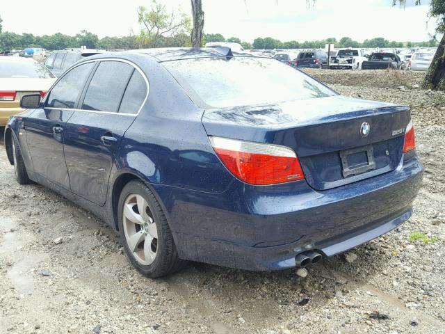 WBANE53577CW63342 - 2007 BMW 525 I BLUE photo 3