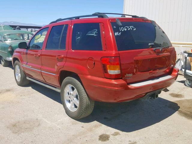 1J8GW68J64C286382 - 2004 JEEP GRAND CHER RED photo 3