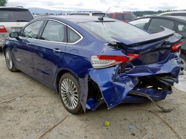 3FA6P0RU7DR282323 - 2013 FORD FUSION TIT BLUE photo 3