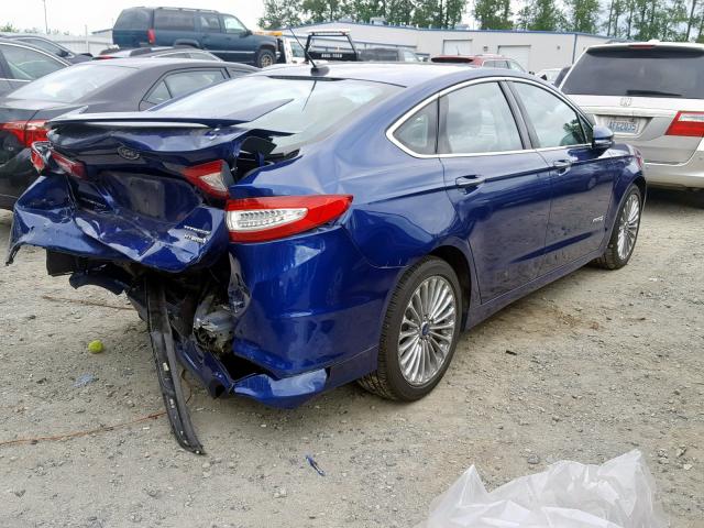 3FA6P0RU7DR282323 - 2013 FORD FUSION TIT BLUE photo 4