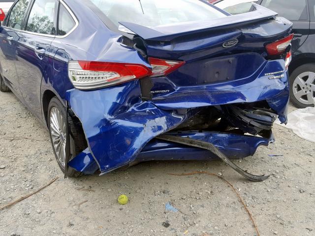 3FA6P0RU7DR282323 - 2013 FORD FUSION TIT BLUE photo 9