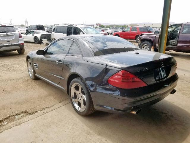 WDBSK75F45F102008 - 2005 MERCEDES-BENZ SL 500 BLACK photo 3