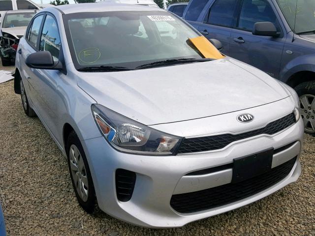 3KPA24AB1JE080519 - 2018 KIA RIO LX SILVER photo 1