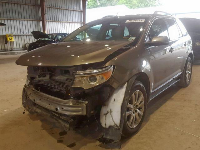 2FMDK3J9XDBB04683 - 2013 FORD EDGE SEL GRAY photo 2